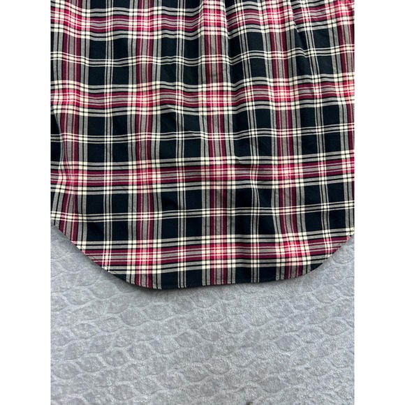 Ralph Lauren Classic Fit Mens Plaid Long Sleeve Button Down Shirt Red Black, Lg - Picture 9 of 11